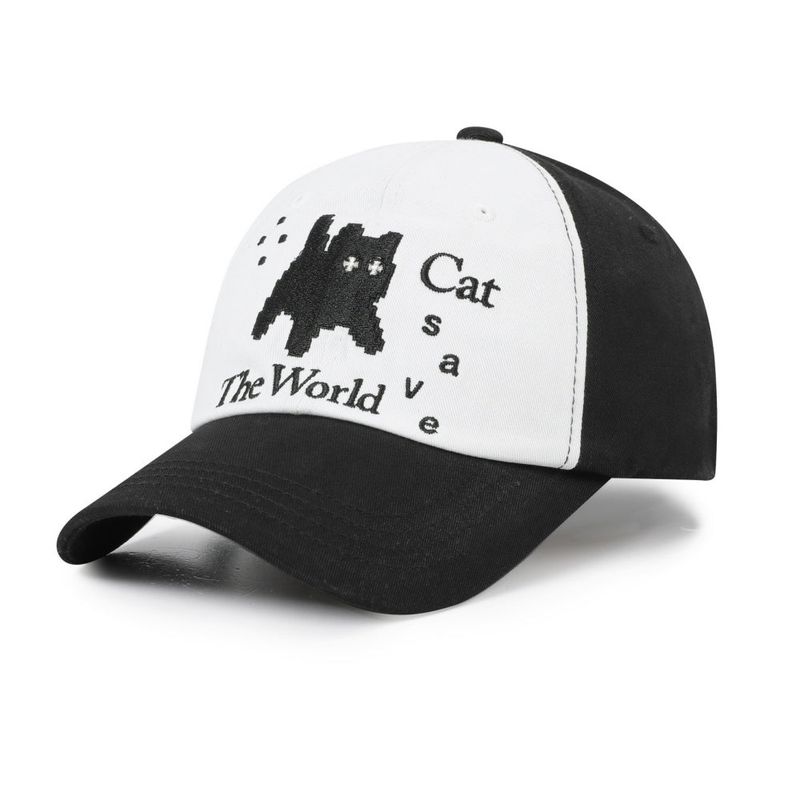 Cat Save The World Pixel art ballcap (Black)