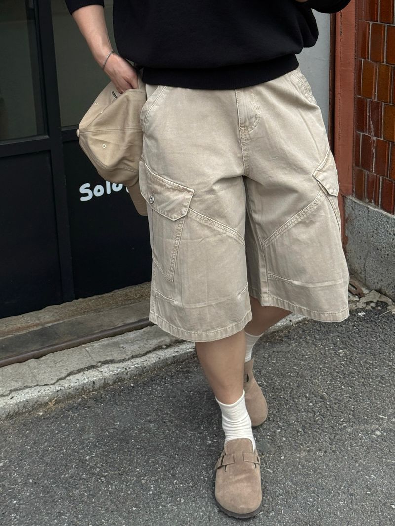 Lard dying bermuda cargo pants