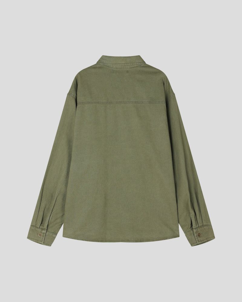 Drain Patch Work Shirt Jacket