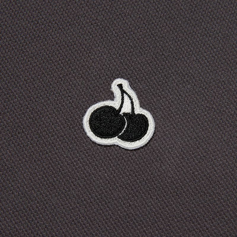 MONO CHERRY CROP PIQUE [CHARCOAL]