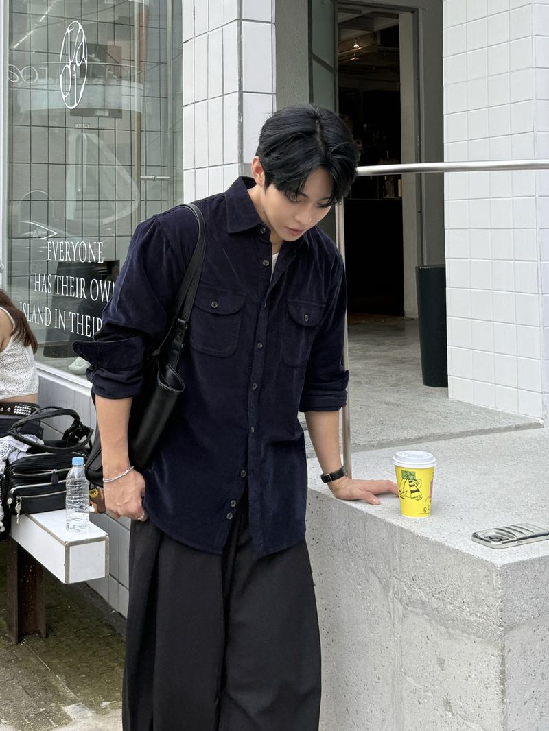 Ox over curved banding pants