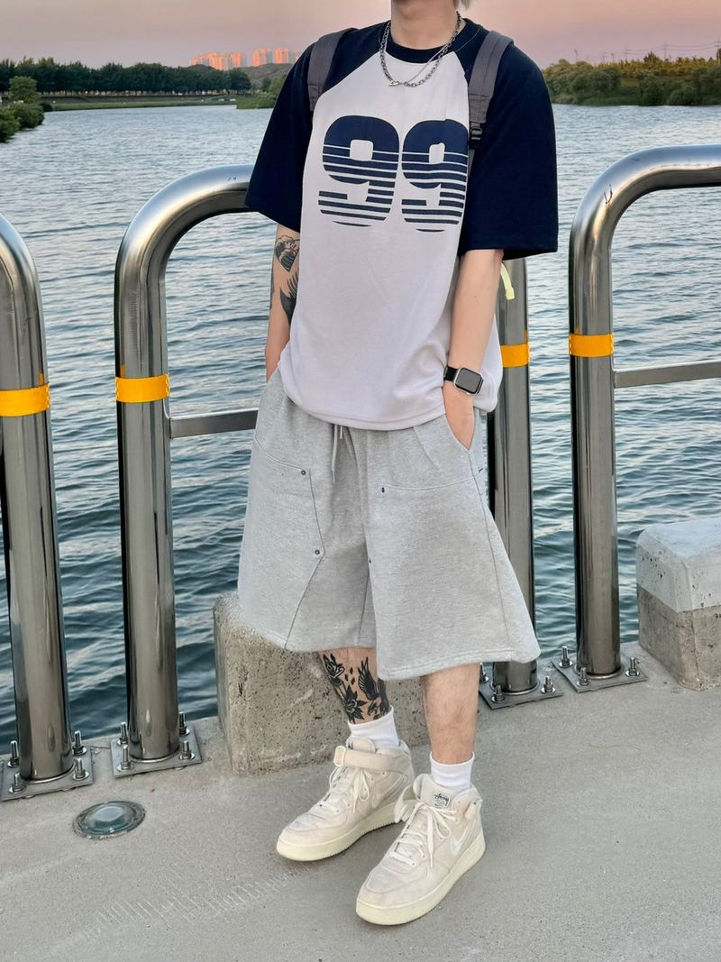 Nine raglan short sleeve knit T 3C