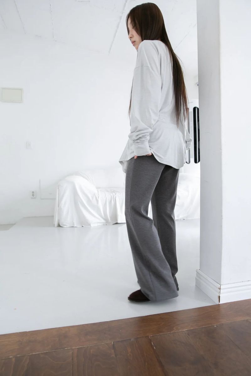 strap slim bootcut banding pants(2colors)