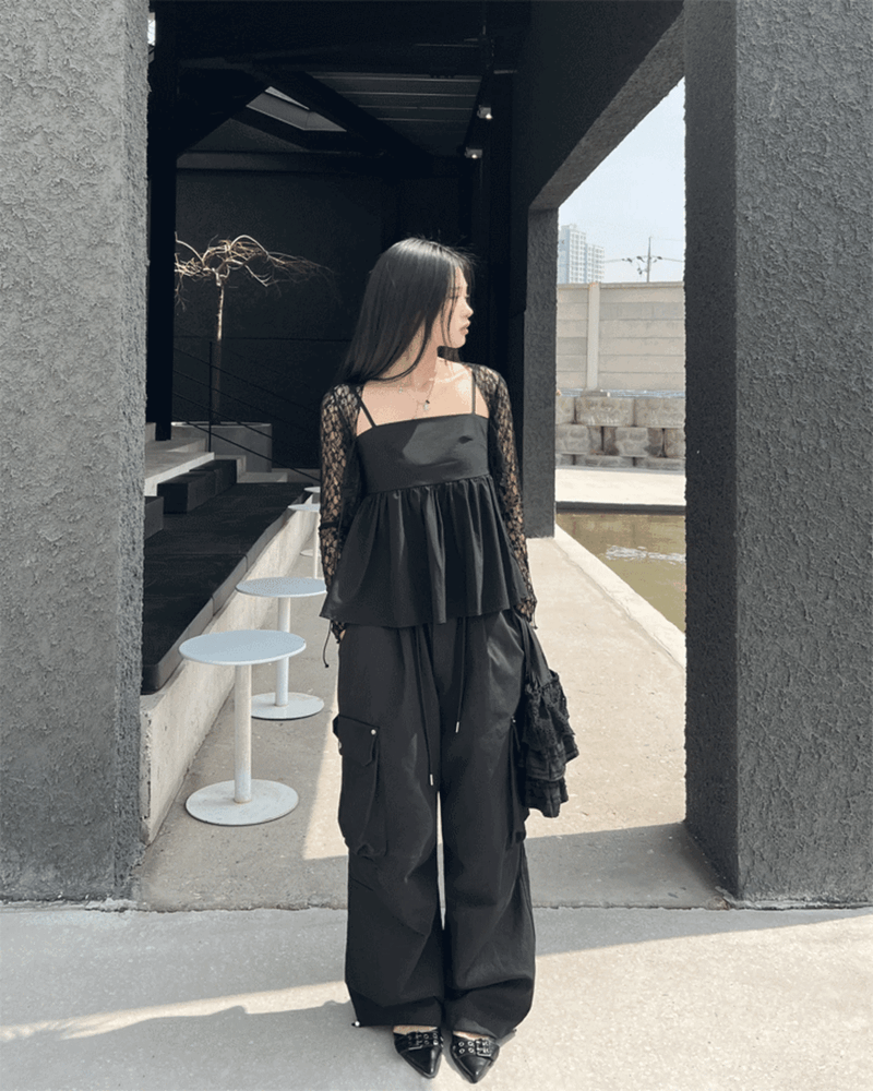 GUSTA（グスタ）の「Rosee See-through lace bolero long sleeve cardigan (3 colors)（Tops）」