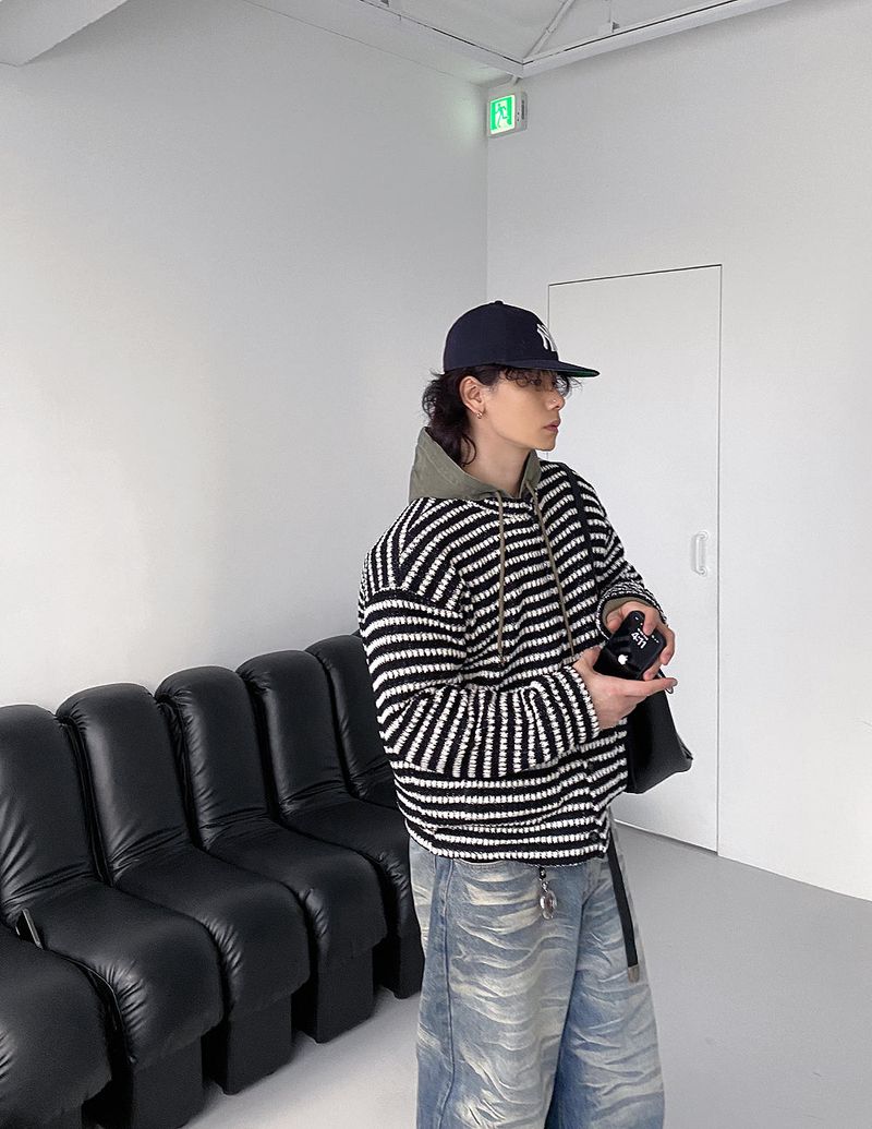 No.1085 stripe crop CD (3color)