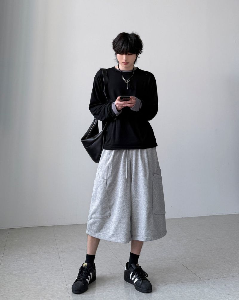 [1+1] Crop Layered Long Sleeve