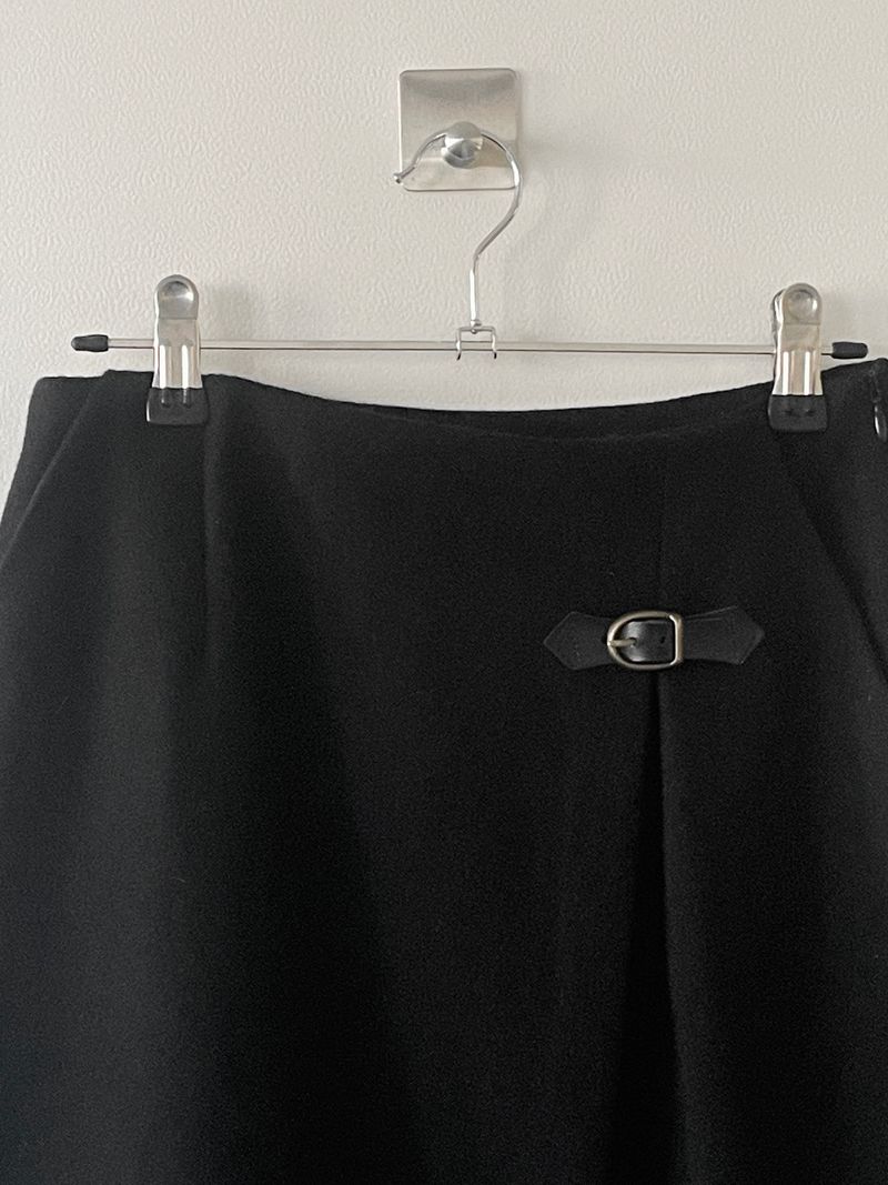 Ancient buckle midi skirt
