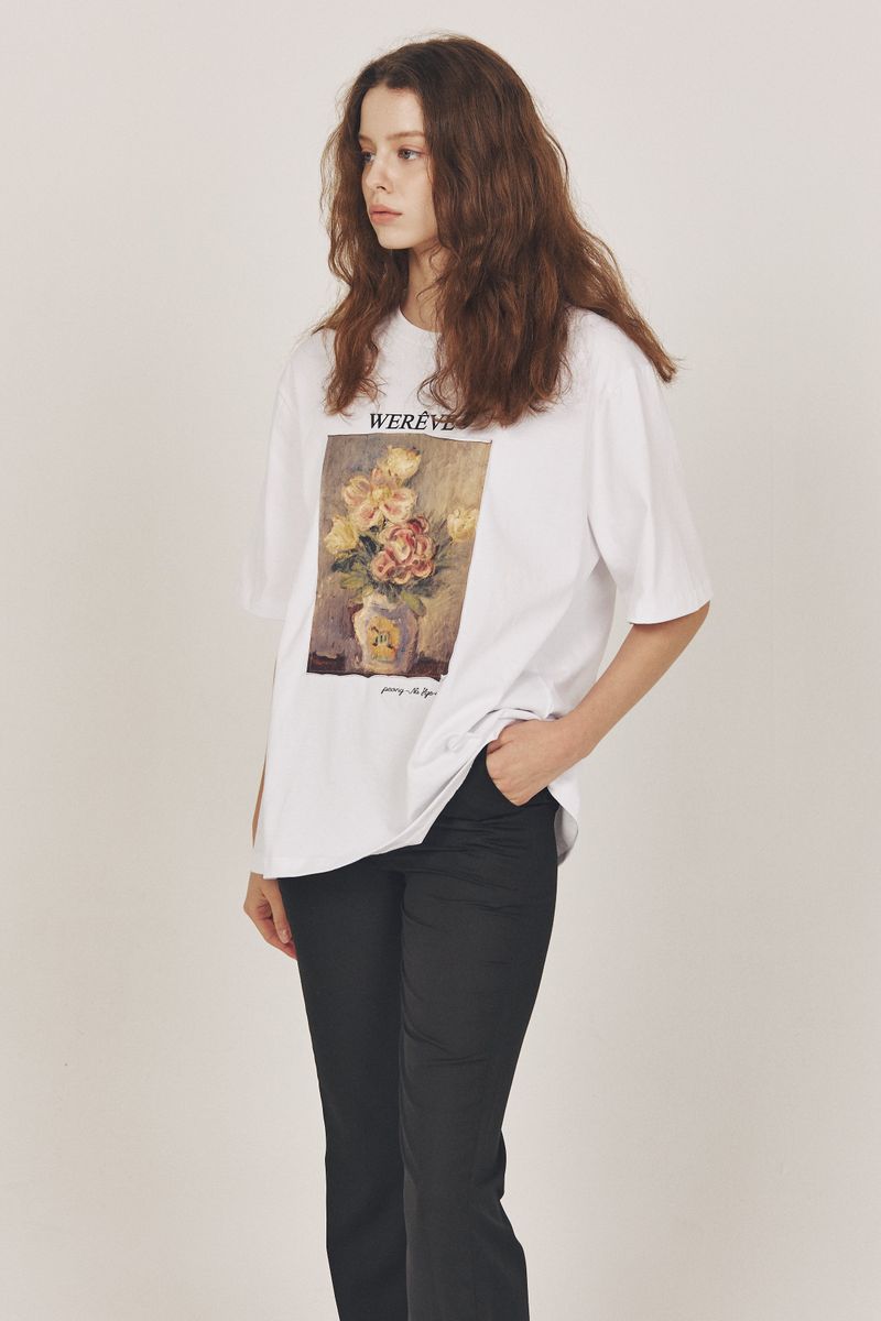 silket cotton peony t-shirt