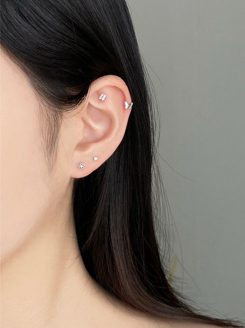 [5 set] mini flower butterfly piercing set