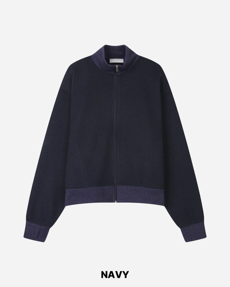 Heden Crop Knit Zip-up