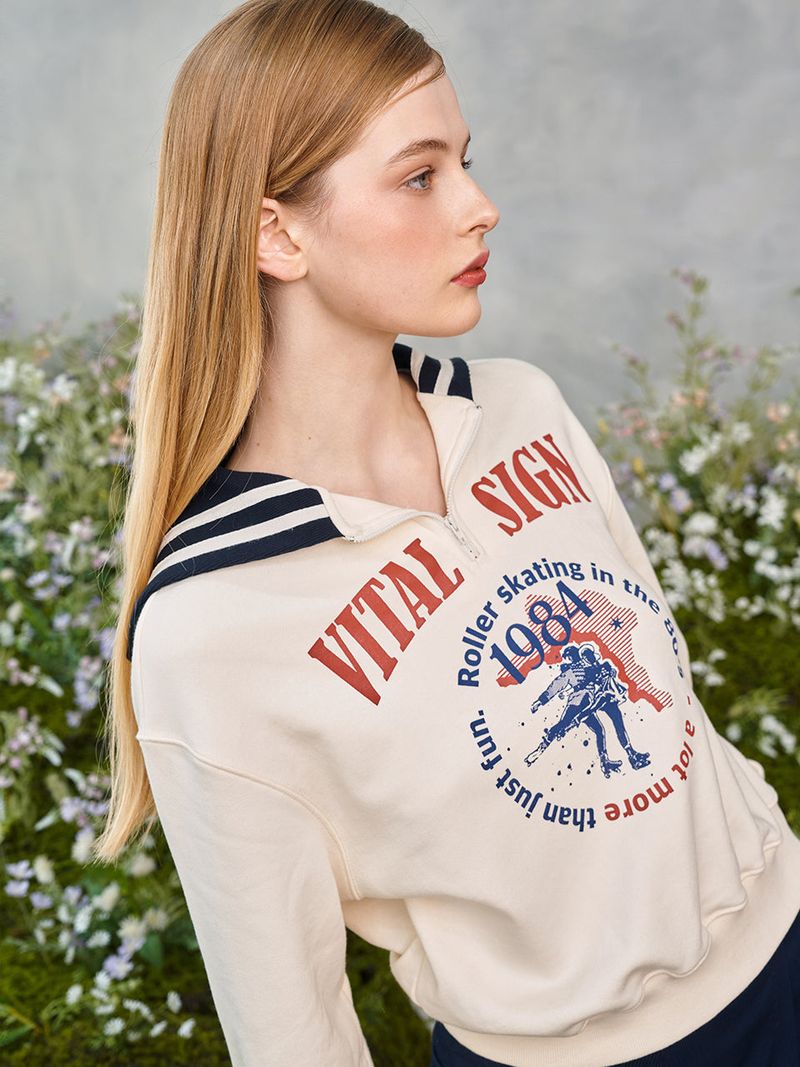 Figureskate Half Zip-up Sweatshirt