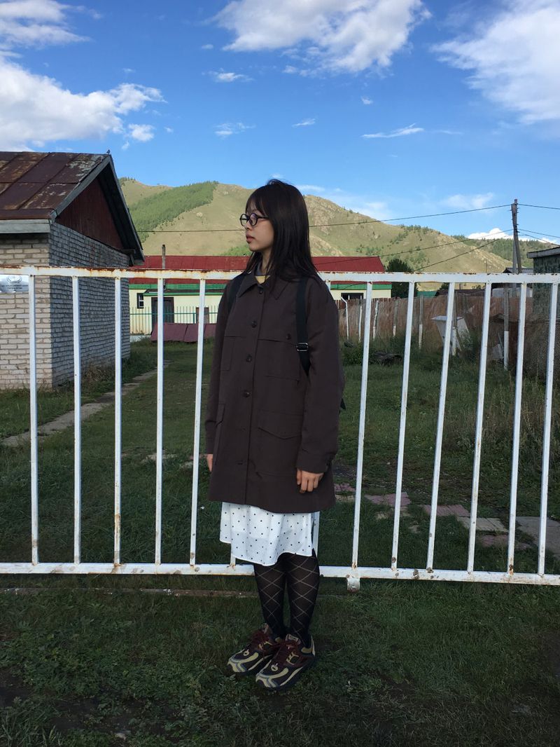Single collar utility half coat (2color)