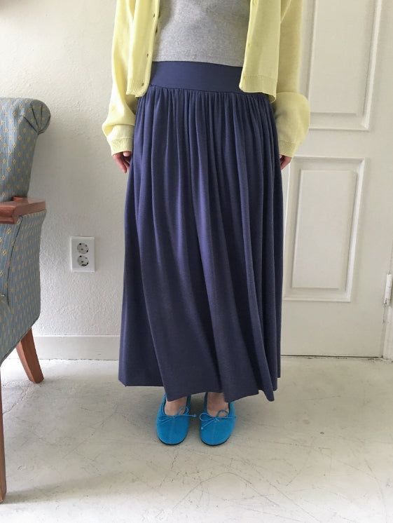 Basta Shirring Banding Long Skirt