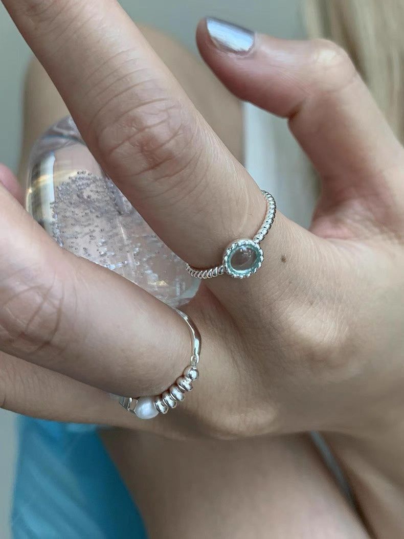 House of haus（ハウス オブ ハウス）の「ミント シルバー パール ビーズ リング セット（アクセサリー）」