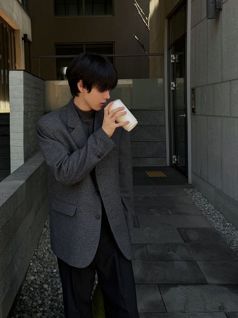 ASCLO Wool Houndstooth Jacket (2color)
