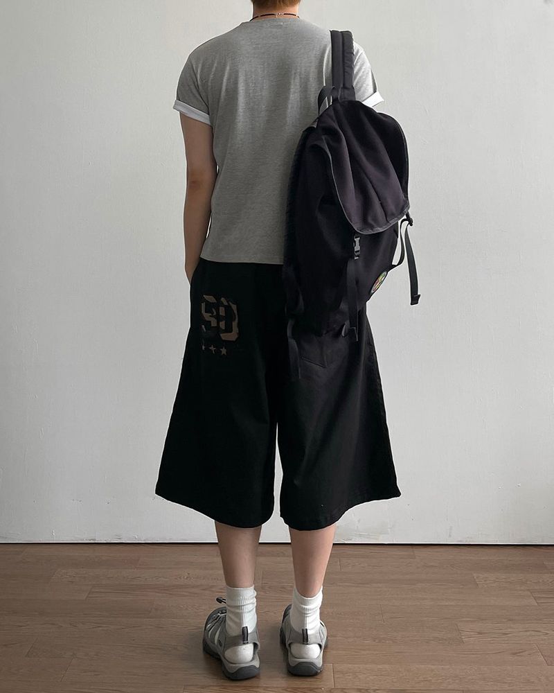 Duet Crop Roll-up Short Sleeve T