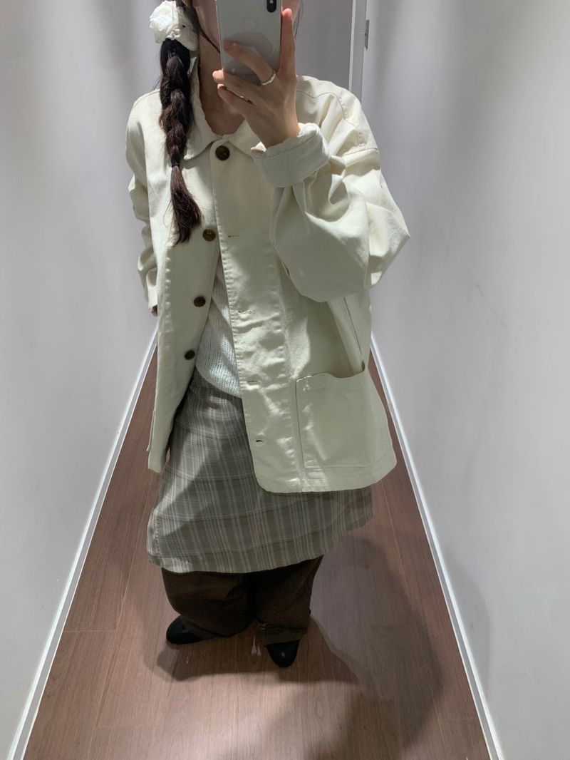 Roman check layered skirt (2color)
