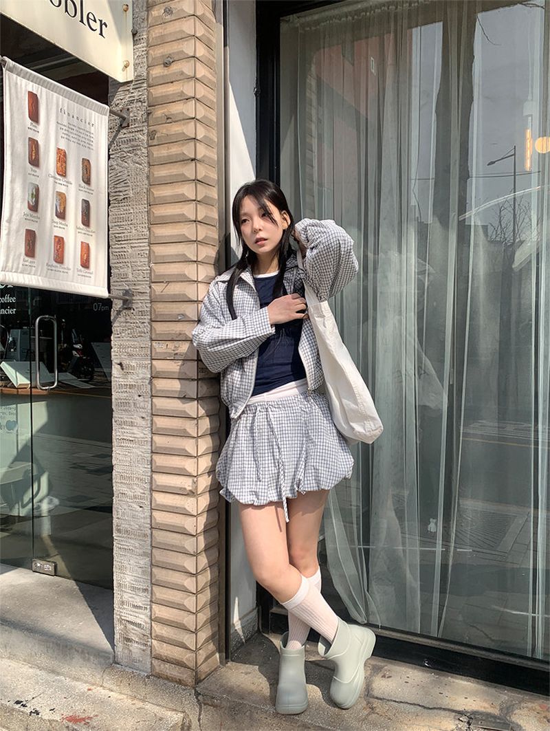 LIGHT CHECK BLOUSON (2C)