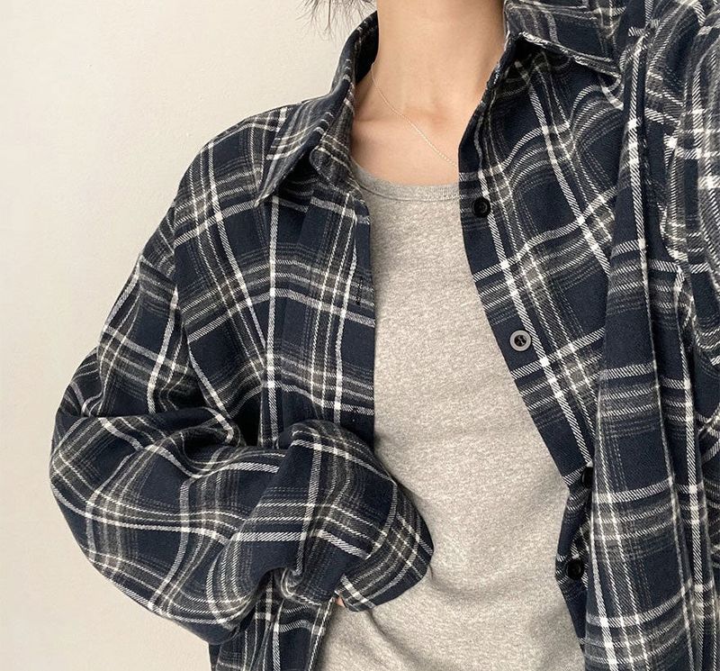 Lue Loose Fit Checkered Shirt