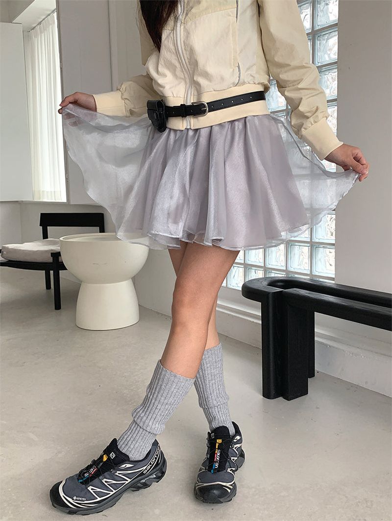 VEIL ORGANZA FRILL SKIRT (3C)