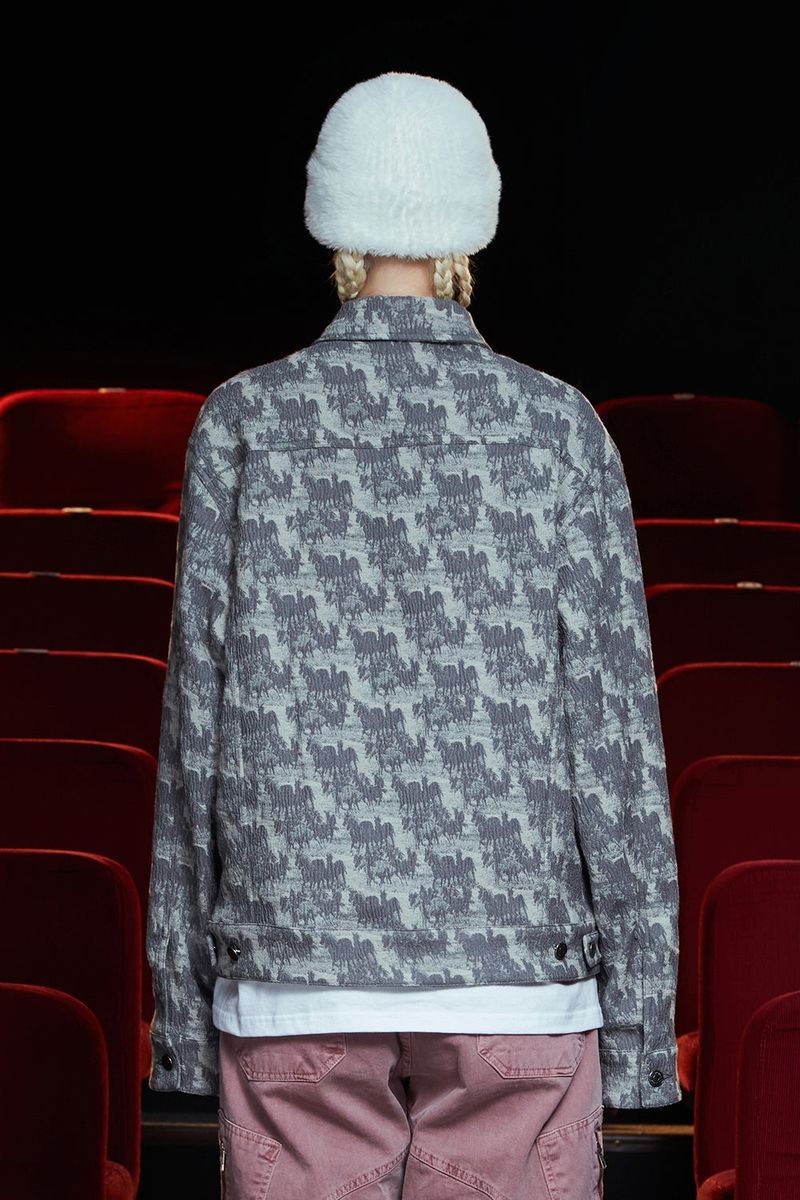 WAVE JACQUARD JACKET / GREY