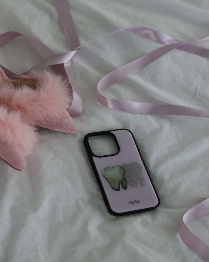 [MADE]Teeth & leopard epoxy bumper case 