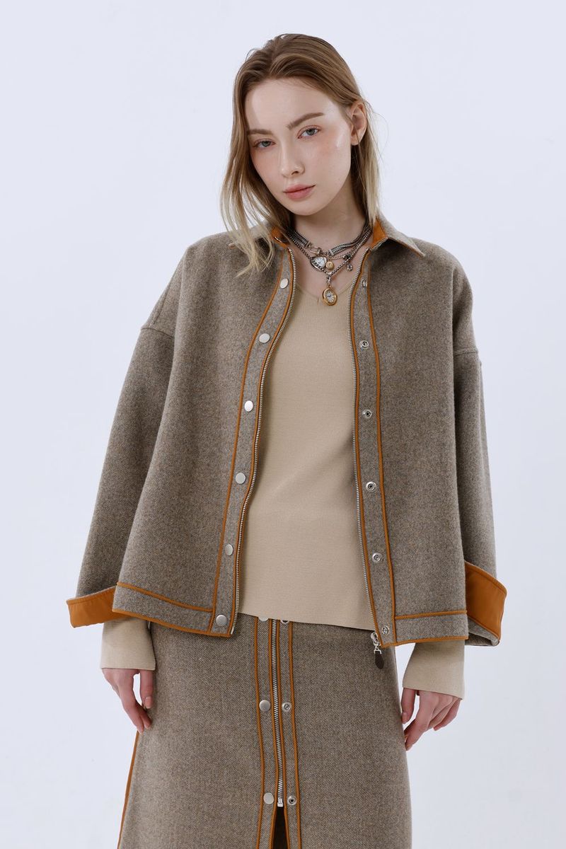WOOL BLEND MIDI SKIRT_BEIGE