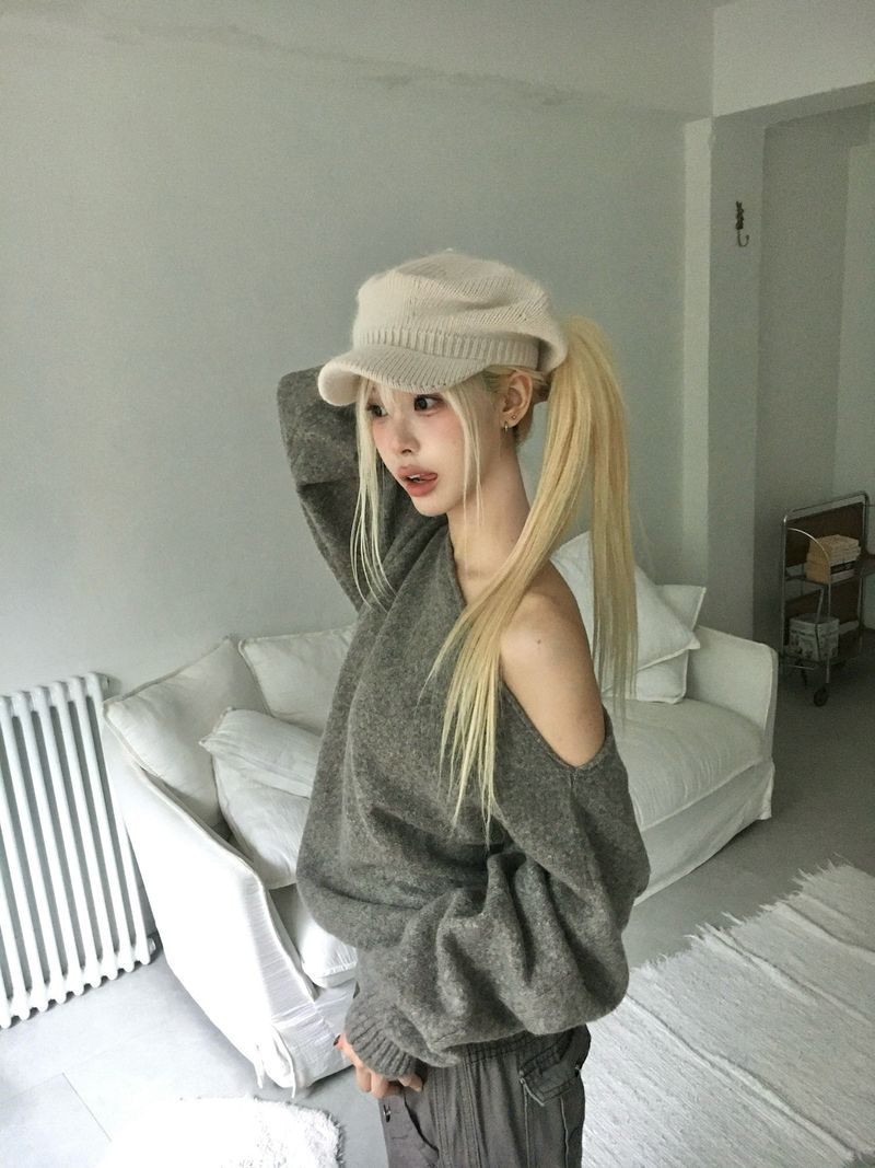 Knit Newsboy Cap