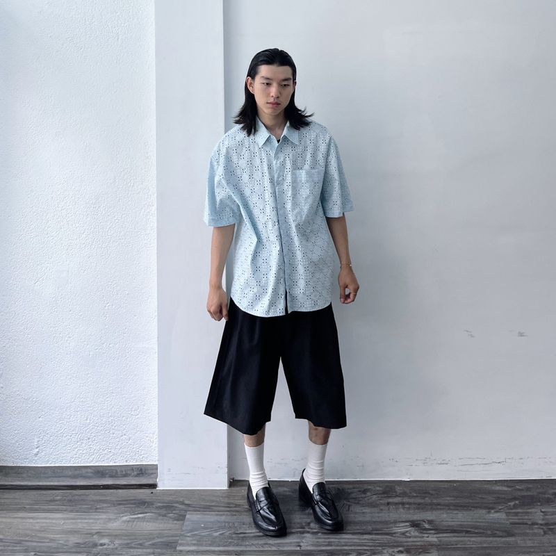 Pleated Wide Silhouette Shorts
