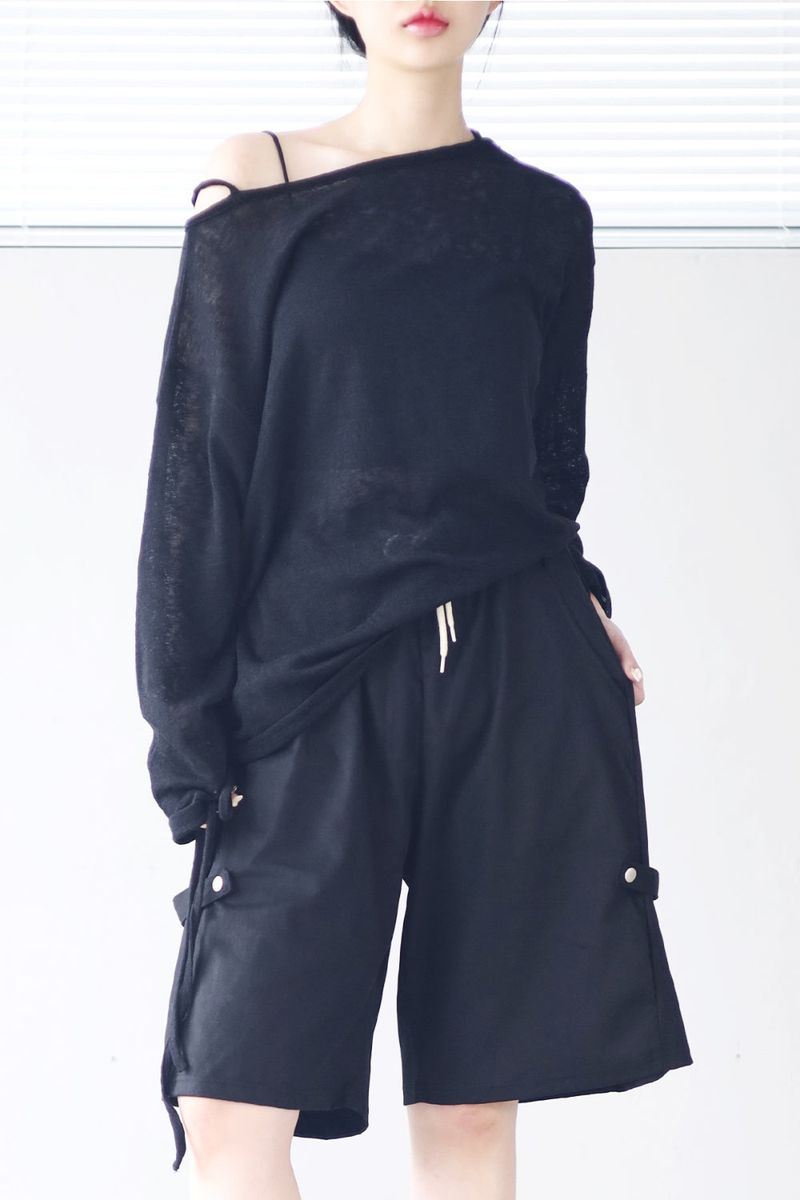 Duren See-Through Shirring T-Shirt