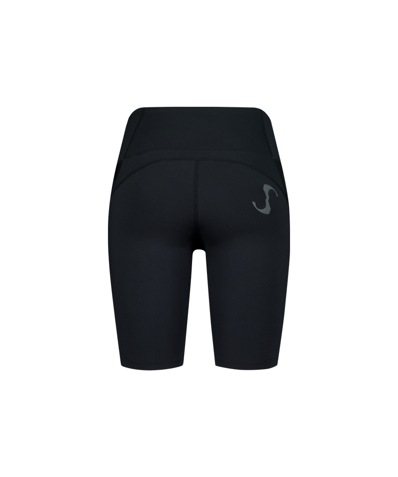 Thigh Slit Shorts Leggings / Black