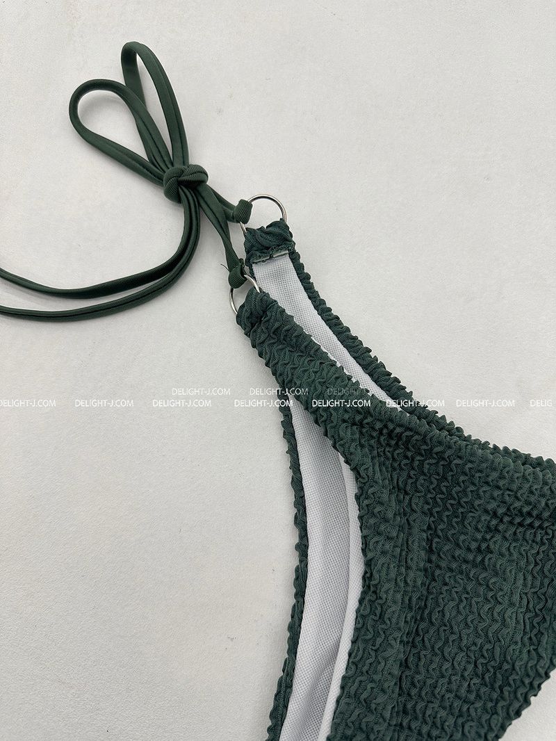 Ring point ribbed bikini