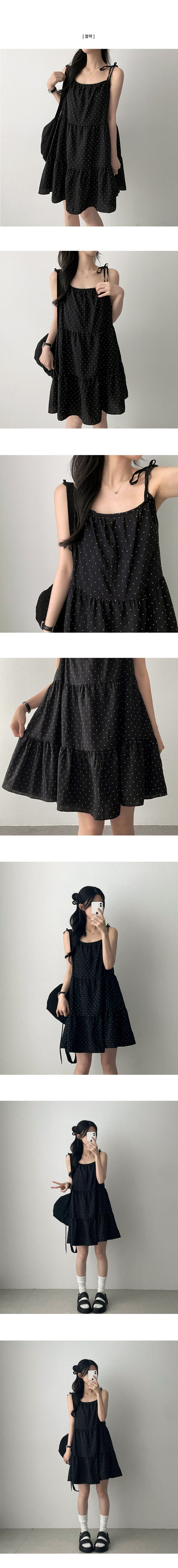 Longs Ribbon String Dot Cancan Dress