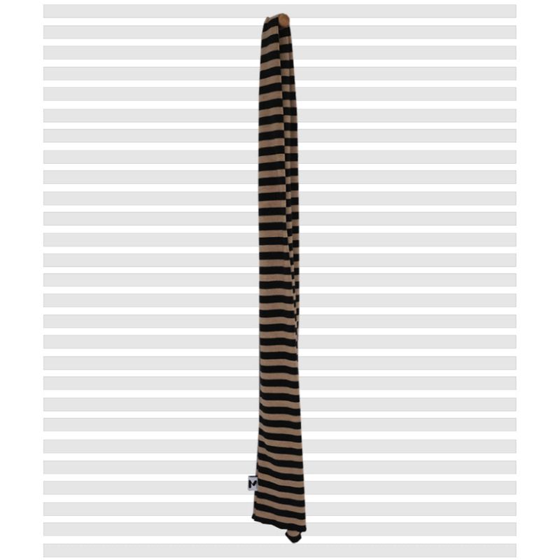 Stripe Muffler Black Beige