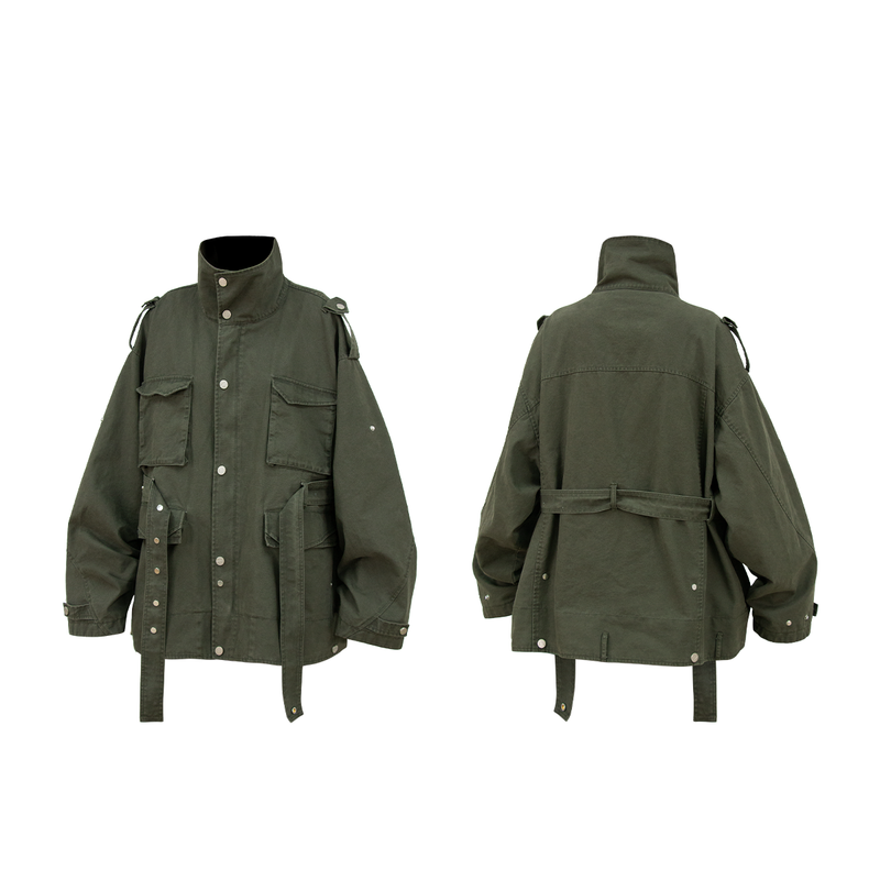 RELABEL (Dream Tailor) Adjustable Length Multi-Style Washed Distressed M65 Jacket