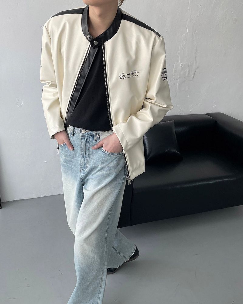 90's Bike Leather Jacket (2 colors)