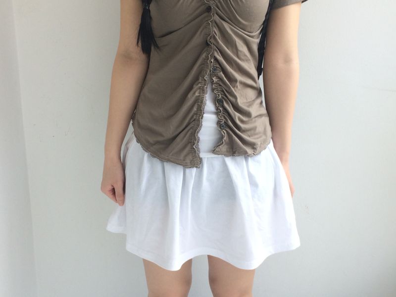 vintage shirring button t