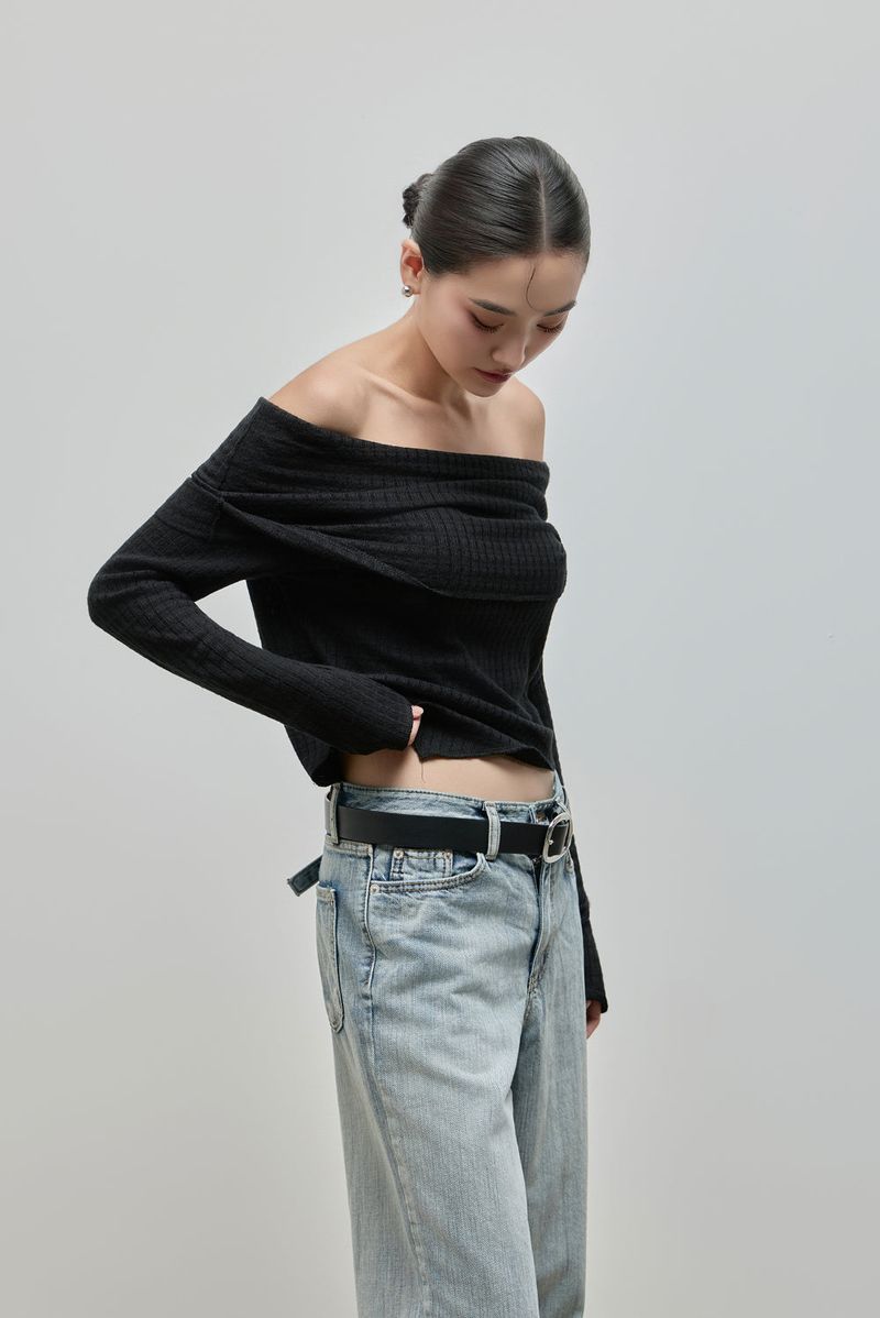 Buckle Denim Pants