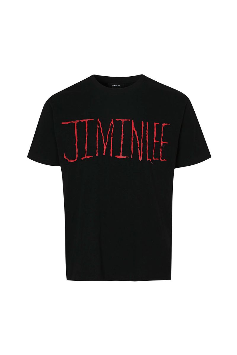 JIMINLEE(ジミンリ)の「 SIGNATURE LOGO DRAWING T-SHIRT BLACK(Tops)」