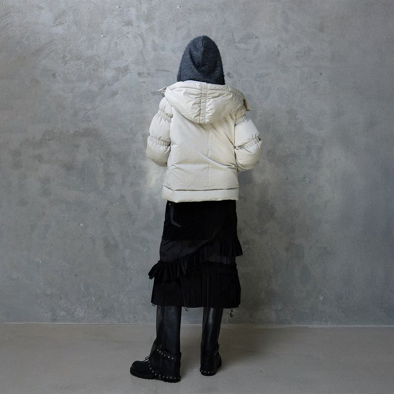 MISTY GLITTER HOODED SCARF