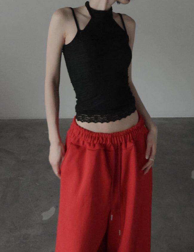 Jarel Flower Tie Halter Top