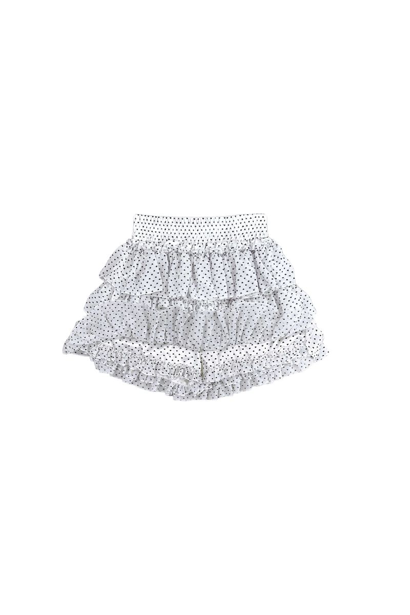MINI HEART CANCAN SKIRT PANTS / WHITE