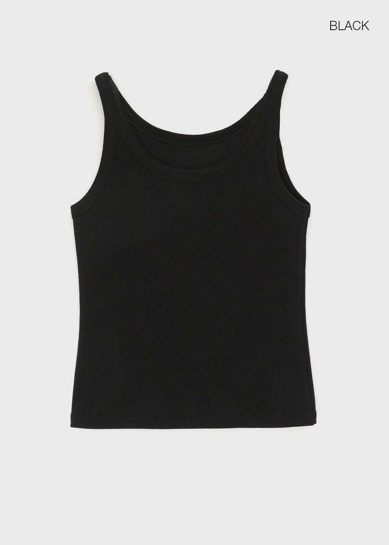 [MADE] Plio U-Neck Ribbed Sleeveless Top