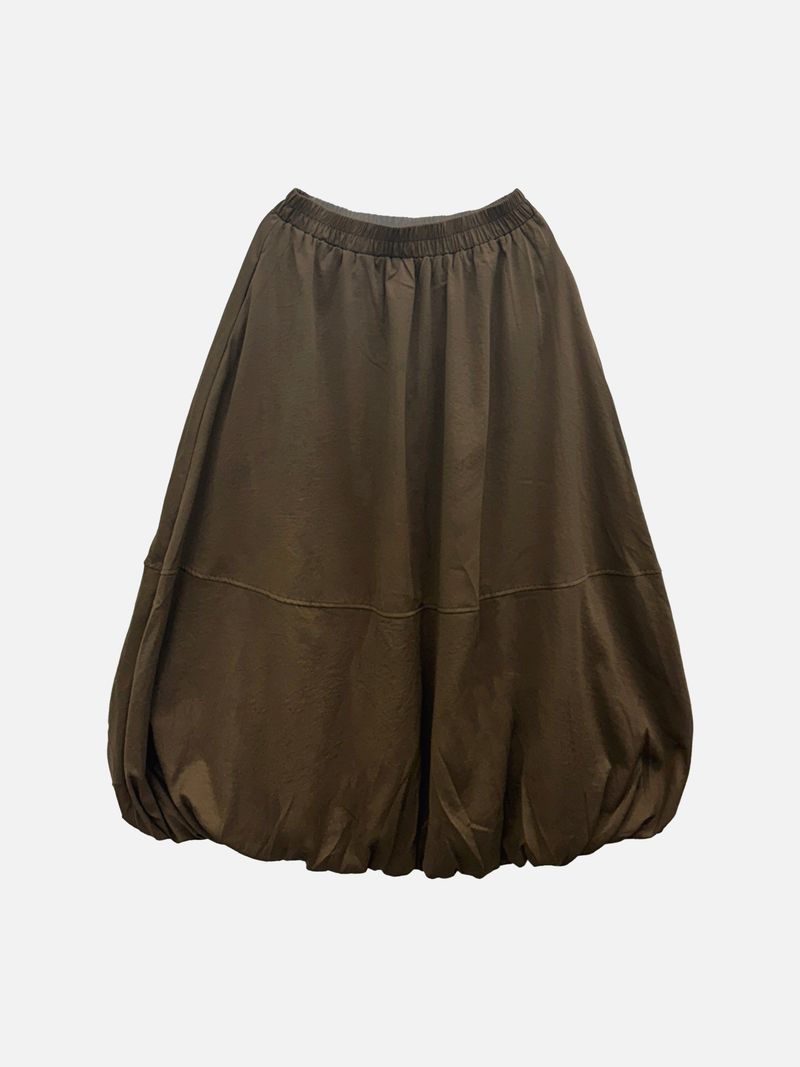 Polar Cream Suede Balloon Skirt (4c)