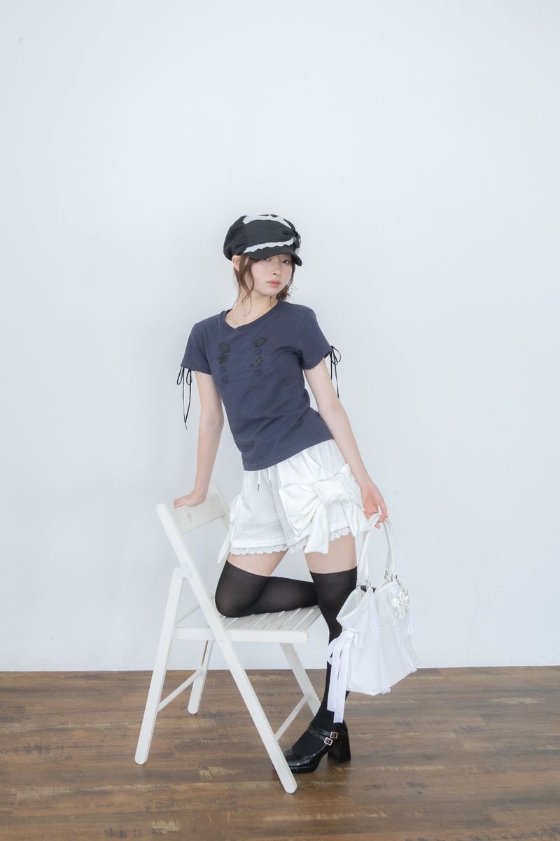 big ribbon pants(WHITE)