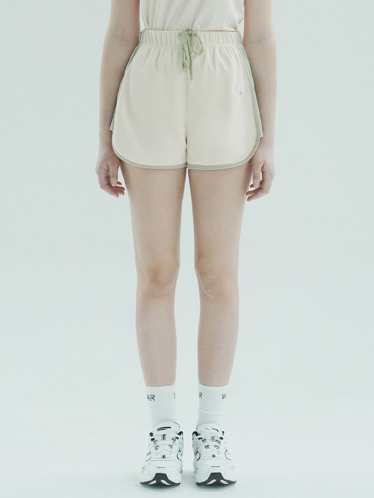 WAAR(ワル)の「P1010 MESH DOLPHIN PANTS_NATURAL(Pants)」