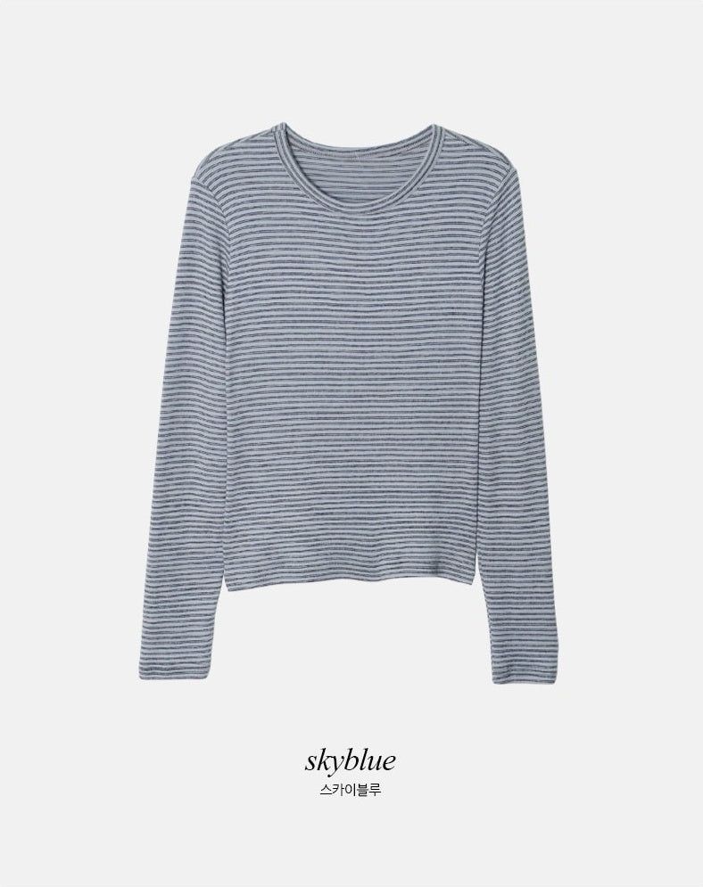 DN Border Round Slim Warm T-shirt (5color)