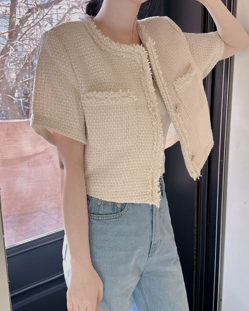 Hab Tweed Short-Sleeved Jacket