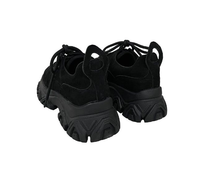 Suede Unbalance Platform Sole Boots