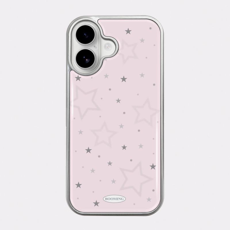 BOOMING（ブーミング）の「シャイン グラム シルバー バンパー ケース[1colors]（スマホグッズ/小物）」